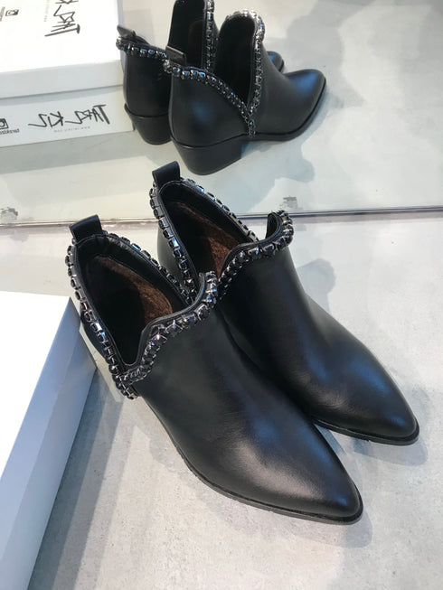 MORE SİYAH TAŞLI BOOTIE